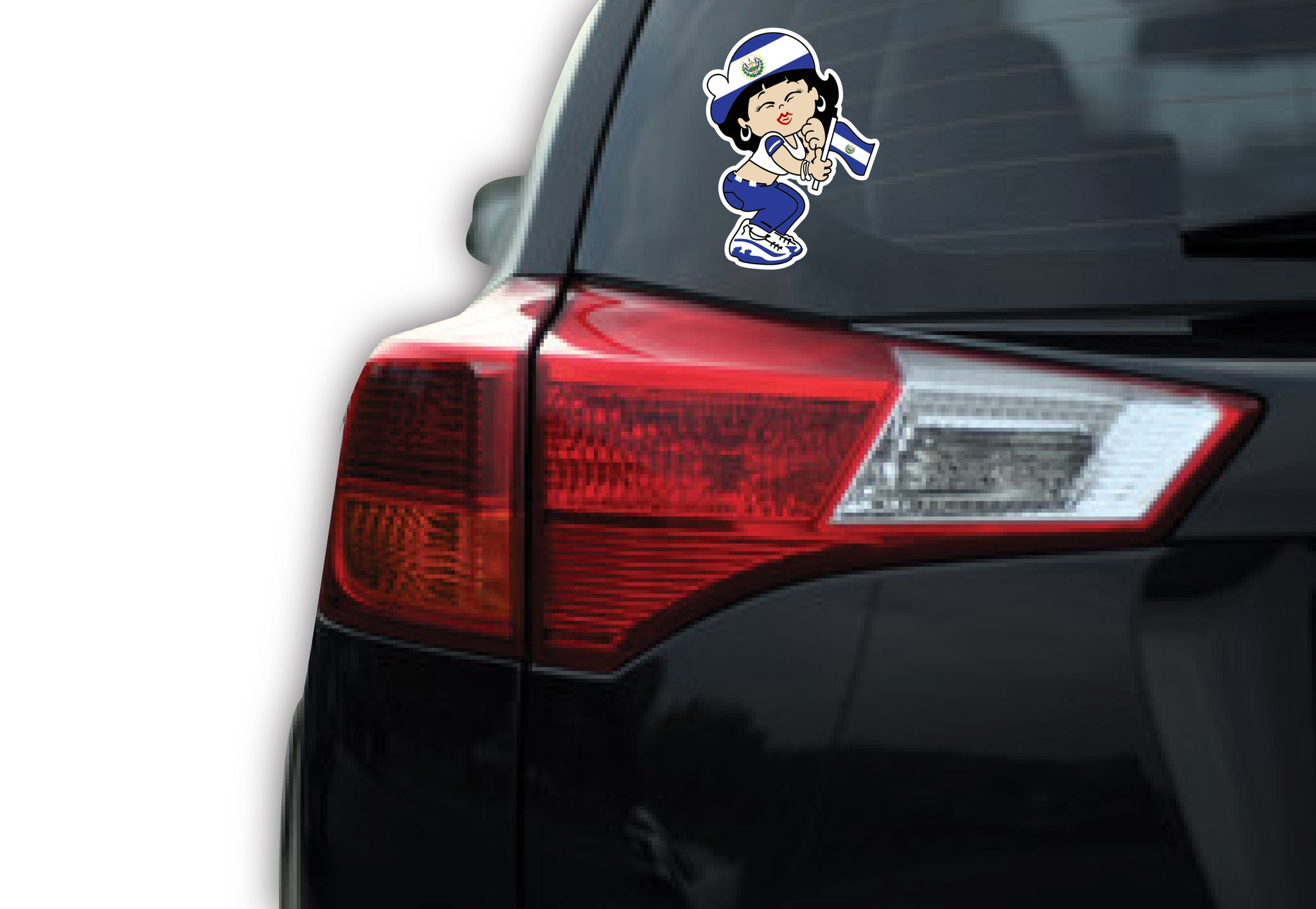 Mexican Salvadorian Flag - Mexico El Salvador Hear Stickers Mexican Salvadorian Flag - Mexico El Salvador Hear Stickers