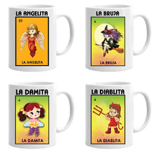 Load image into Gallery viewer, Loteria Mexican Bingo Mug Mexican Mug Gift Celebration Lottery Game Funny Mug MEX Mug Hispanic Mug Coffee drink mug
