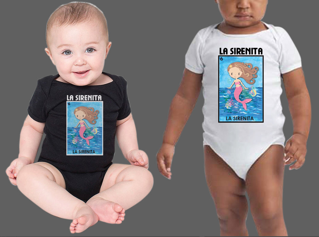 La Sirenita Loteria Mexican Bingo Short Sleeve T-Shirt / Raglan