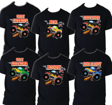 Load image into Gallery viewer, Monster TrucK Family T-shirt Birthday Matching Party Celebration Reunion Jam
