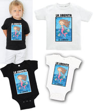 Load image into Gallery viewer, La Sirenita Loteria Mexican Bingo Short Sleeve T-Shirt / Raglan
