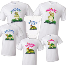 Load image into Gallery viewer, Turtle Family Matching Birthday Party T-shirts Shirt Celebration Reunion Kids
