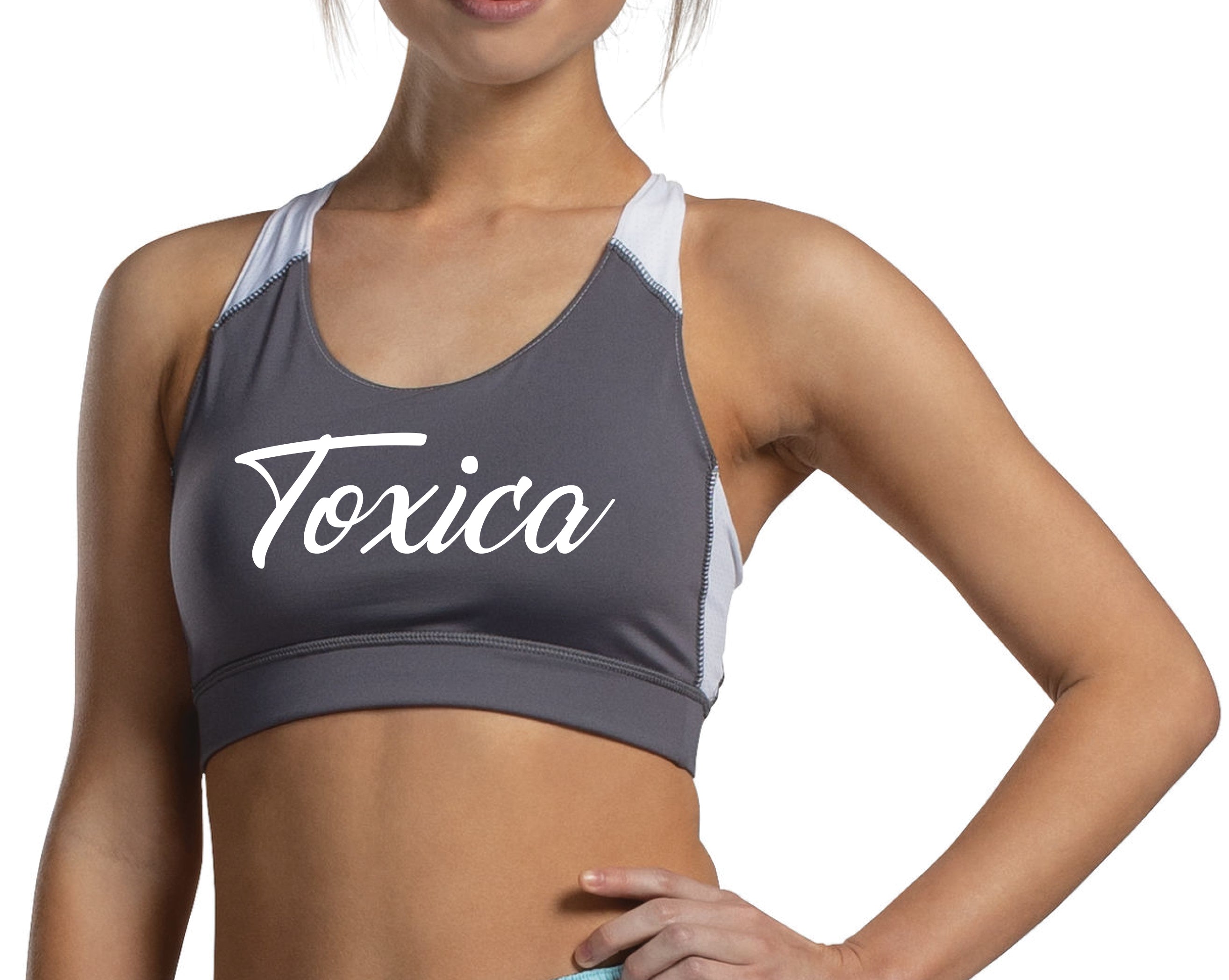 Toxica Sports Bra Bralette Workout Sports Bra AUGUSTA Active Wear Top – X  Graphics Print