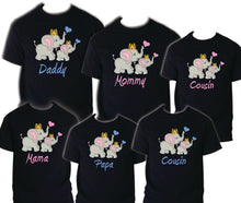 Load image into Gallery viewer, Elephant Birthday Matching T-shirt Party Family Kid Reunion Celebration Tee Shirt
