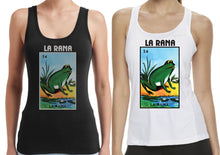 Load image into Gallery viewer, La Rana Tank Top Racer / V-neck Loteria Mexican Bingo Funny Polaca Lottery Game shirt
