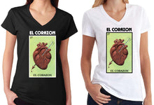 Load image into Gallery viewer, El Corazon Hoodie / V-Neck / Tank Top Loteria Shirt Mexican Bingo Funny Polaca Lottery Game heart
