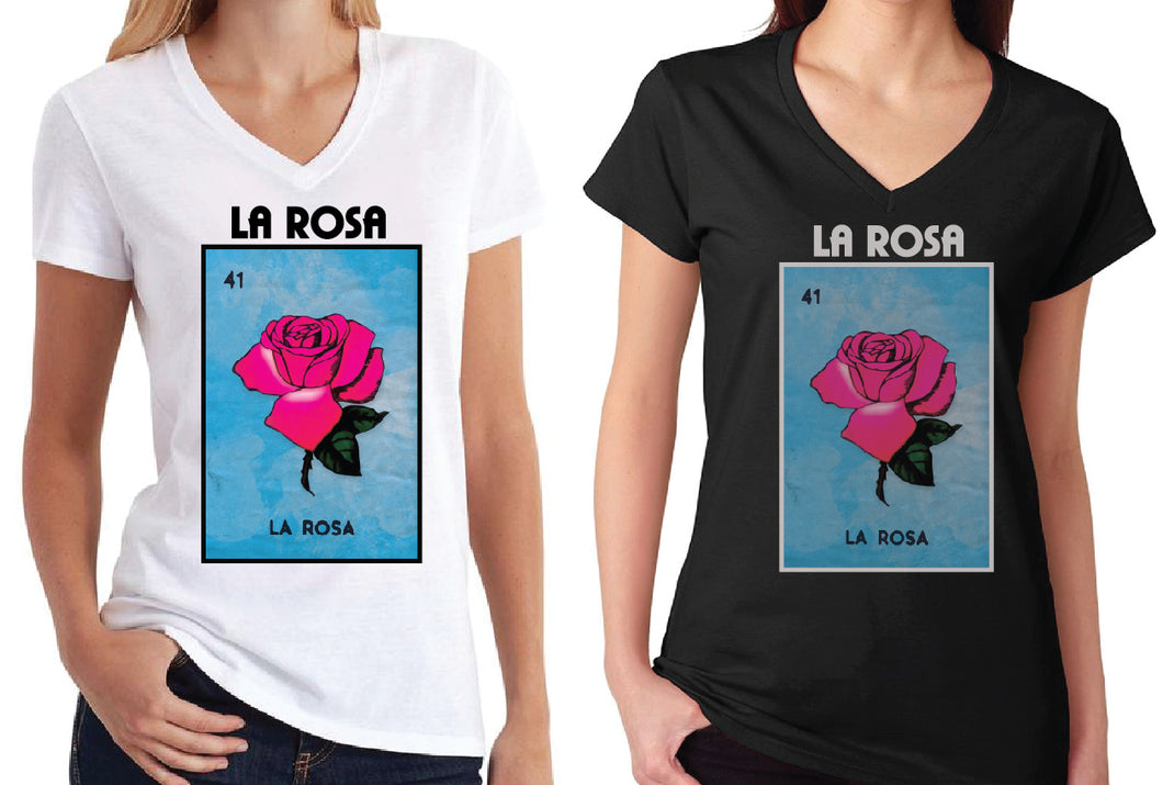 La Rosa Loteria Mexican Bingo Hoodie / Tank Top / V-Neck Shirt Women's Racer back Rose