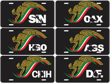 Load image into Gallery viewer, Mexican Logo Car Plate aluminum License Plate Gobierno de Mexico logo Plate
