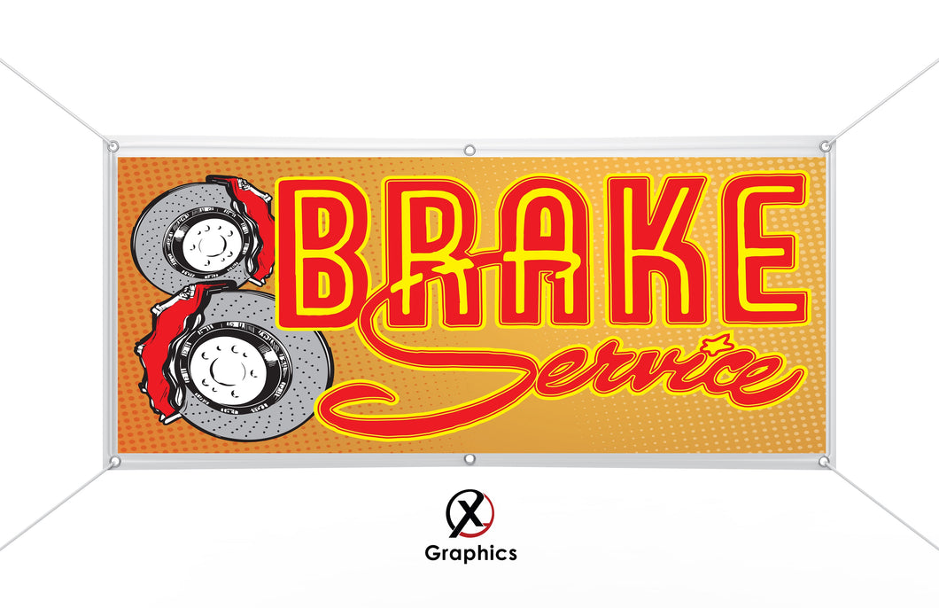 Brake Service Vinyl Banner advertising Sign Full color any size Indoor Outdoor Advertising Vinyl Sign With Metal Grommets car brakes