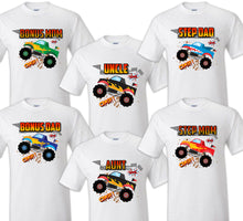 Load image into Gallery viewer, Monster TrucK Family T-shirt Birthday Matching Party Celebration Reunion Jam
