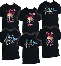 Load image into Gallery viewer, Mermaid Family Matching Birthday Party T-shirts Shirt Celebration Reunion Kids 2
