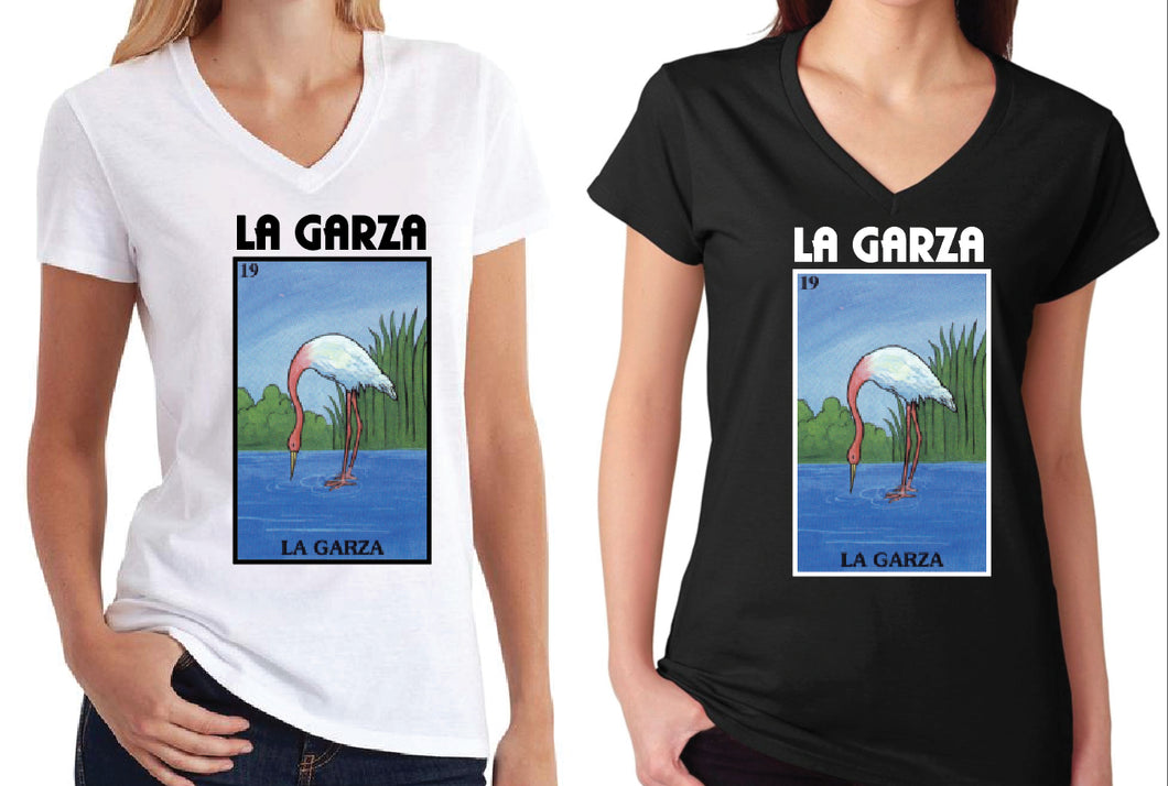 La Garza T shirt Loteria Tee Shirt Mexican Bingo Funny woman Lottery Game Heron