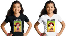 Load image into Gallery viewer, La Damita Loteria Mexican Bingo Short Sleeve Shirt Little Lady Dama Kid
