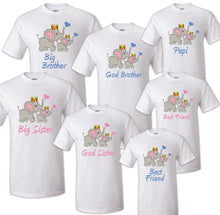 Load image into Gallery viewer, Elephant Birthday Matching T-shirt Party Family Kid Reunion Celebration Tee Shirt
