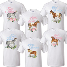 Load image into Gallery viewer, Horse Birthday T Shirt Family matching celebration reunion party tee kid Farm
