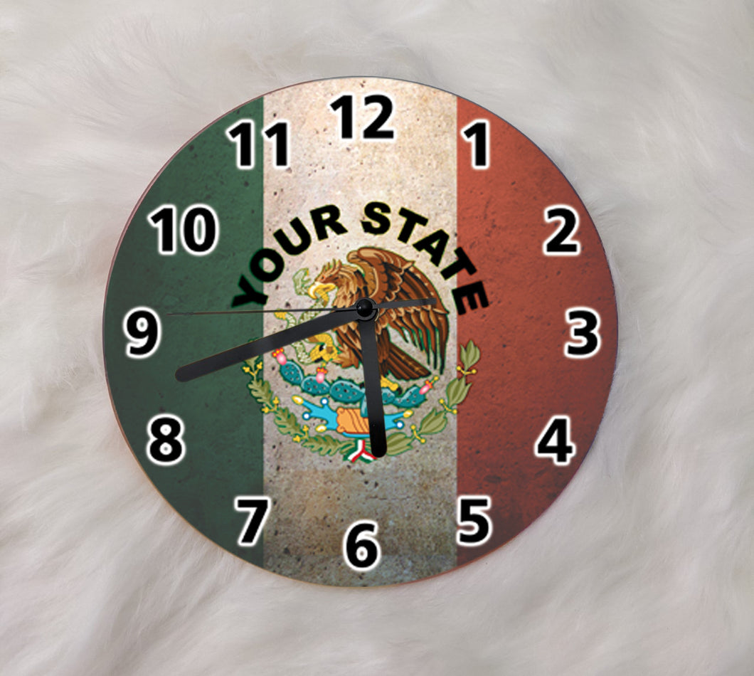 Mexico Escudo Wall Clock | Mexican Flag Clock | Eagle Clock | mexico wall clock