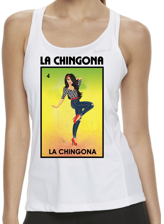 La Chingona Tank Top Loteria Tee Shirt Mexican Bingo Funny woman Lottery Game