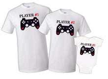 Load image into Gallery viewer, Player 1 Player 2 Matching TSHIRTS / HOODIE, Family Funny couple T-shirt Wedding
