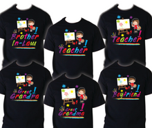 Load image into Gallery viewer, Art Painting Family Matching Birthday T-shirts Shirt Celebration kids Coloring
