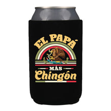 Load image into Gallery viewer, El Papa mas Chingon Koozie Men Women Spanish Quote Funny Need a Beer Can holder Spanish Koozie Beer holder Cozies
