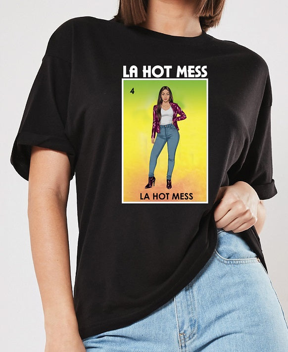 La Hot Mess t-shirt Loteria shirts Mexican Bingo tees Women Mexican game  shirt