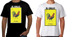 Load image into Gallery viewer, El Gallo TSHIRT / HOODIE Loteria Mexican Bingo T Shirt Short Sleeve, Hoodie Gift, Girls Celebration Black Hippie Tee The Rooster Lottery Game Hooded Funny Tshirt
