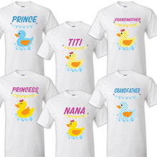 Load image into Gallery viewer, Ducky Family Matching Birthday Party T-shirts Celebration Reunion Yellow duck

