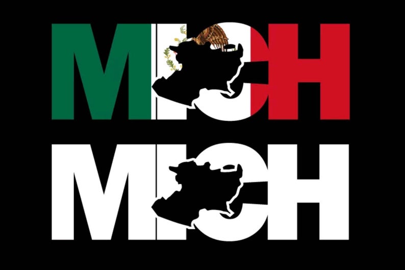 Michoacan letters Decal Car Window Laptop Map Vinyl Sticker Mexico Mich