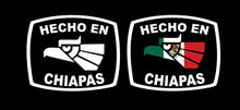 Load image into Gallery viewer, Hecho en Chiapas letters Decal Car Window Laptop Flag Vinyl Sticker Mexico CHIS Mexican Sticker, Trucking, Trokiando Trucks MX

