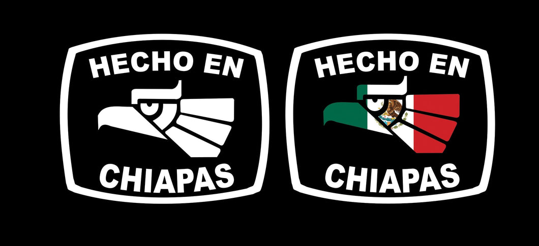 Hecho en Chiapas letters Decal Car Window Laptop Flag Vinyl Sticker Mexico CHIS Mexican Sticker, Trucking, Trokiando Trucks MX