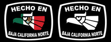 Load image into Gallery viewer, Hecho en Baja California Norte letters Decal Car Window Laptop Flag Vinyl Sticker Mexico BCN Mexican Sticker, Trucking, Trokiando Trucks MX
