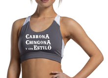 Load image into Gallery viewer, Cabrona Chingona y con Estilo Sports Bra Bralette Workout Active Wear Top

