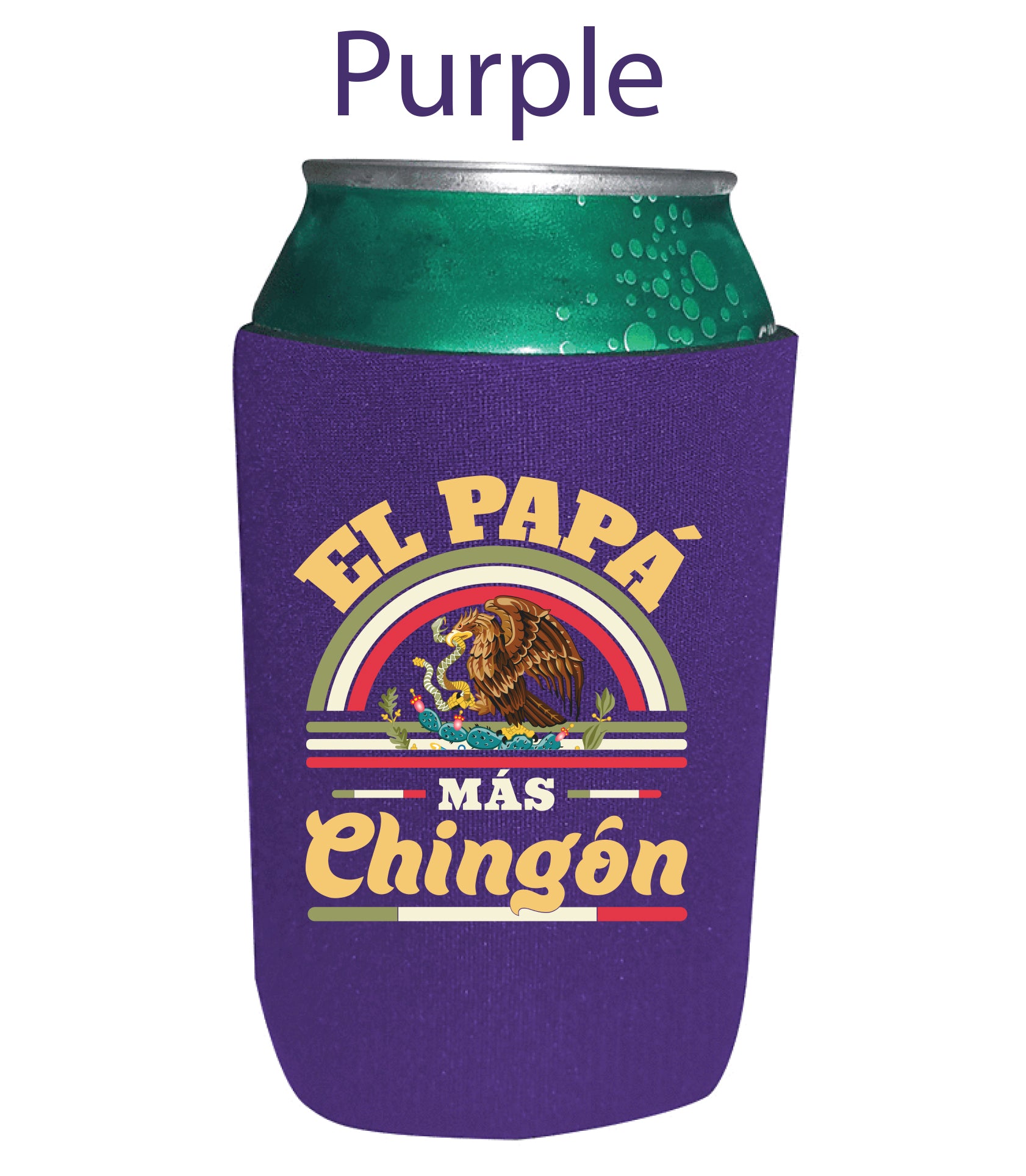 El papa mas chingon Koozie Men Women Spanish Quote Funny Can holder