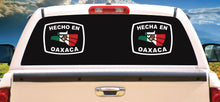 Load image into Gallery viewer, Hecha en Oaxaca letters Decal Car Window Laptop Flag Vinyl Sticker Mexico SLP Mexican Sticker, Trucking, Trokiando Trucks decal MX OAX
