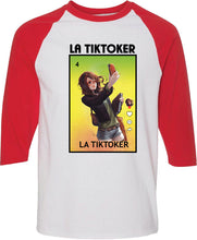 Load image into Gallery viewer, La TikToker Loteria Mexican Bingo Short Sleeve V-Neck Shirt Women tik toker tee
