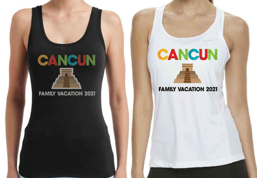 Cancun Tank Top/VNeck, 2021 Vacation, Cruise, Mexico Matching Spring Break