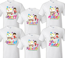 Load image into Gallery viewer, Art Painting Family Matching Birthday T-shirts Shirt Celebration kids Coloring
