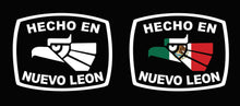 Load image into Gallery viewer, Hecho en Nuevo Leon letters Decal Car Window Laptop Flag Vinyl Sticker Mexico SLP Mexican Sticker, Trucking, Trokiando Trucks decal MX NL
