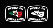 Load image into Gallery viewer, Hecho en Queretaro letters Decal Car Window Laptop Flag Vinyl Sticker Mexico SLP Mexican Sticker, Trucking, Trokiando Trucks decal MX QRO
