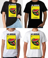 Load image into Gallery viewer, La Sandia T-shirt / Hoodie / Raglan Loteria Mexican Bingo Funny Polaca Lottery Game shirt
