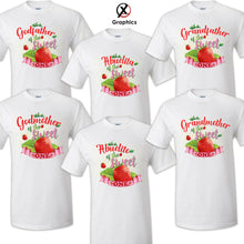 Load image into Gallery viewer, Sweet one strawberry Family T-shirt Birthday Matching shirts Party Celebration
