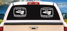 Load image into Gallery viewer, Hecho en Queretaro letters Decal Car Window Laptop Flag Vinyl Sticker Mexico SLP Mexican Sticker, Trucking, Trokiando Trucks decal MX QRO
