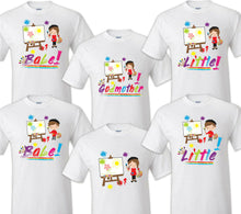 Load image into Gallery viewer, Art Painting Family Matching Birthday T-shirts Shirt Celebration kids Coloring
