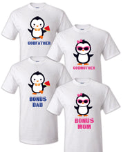 Load image into Gallery viewer, Penguins T shirt Mathing tee Family Birthday Reunion Party Celebration Baby
