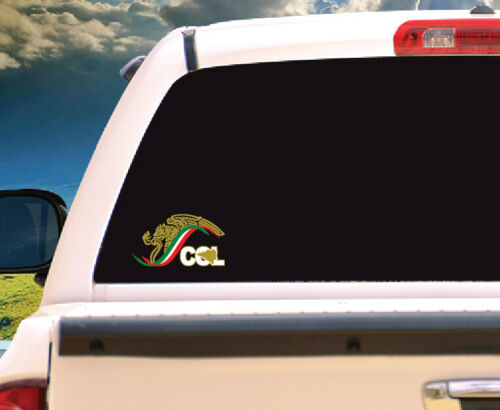 Mexico escudo car window vinyl sticker Decal Gobierno de Mex COLIMA Col Estado Mexican Flag MX