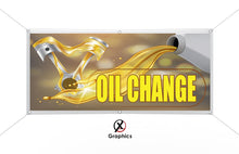Load image into Gallery viewer, Oil Change Vinyl Banner advertising Sign Full color any size Indoor Outdoor Advertising Vinyl Sign With Metal Grommets Mechanic Work
