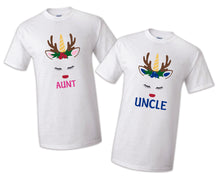 Load image into Gallery viewer, Unicorn T-shirt Christmas Reindeer Birthday Celebration Matching Party Family
