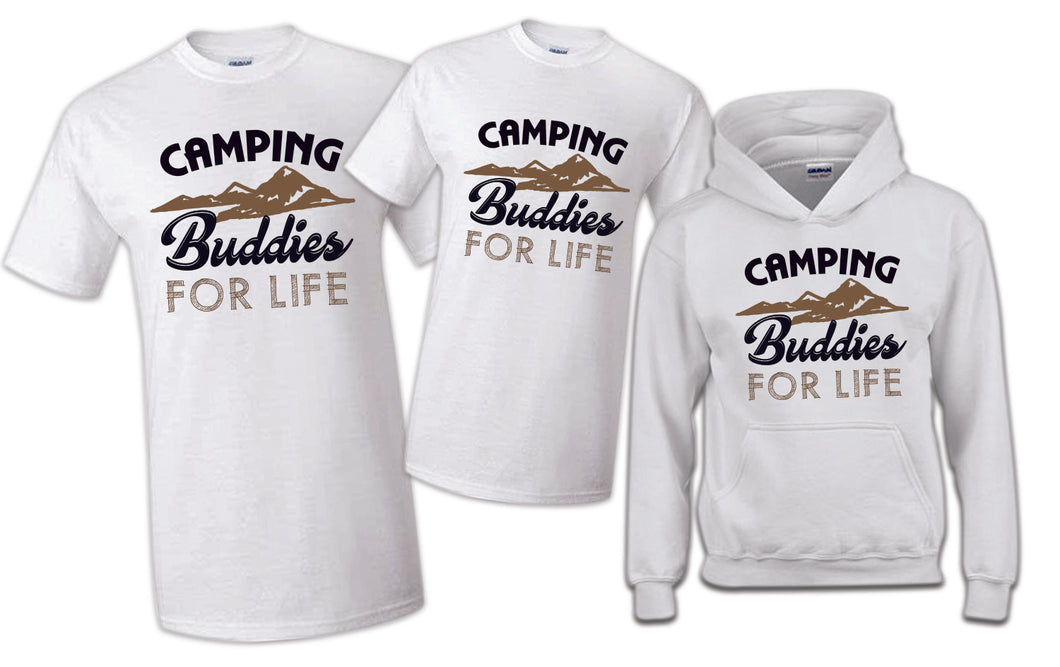 Camping Buddies for Life TSHIRT / HOODIE Gift Outdoor lover Funny Adventure Shirts